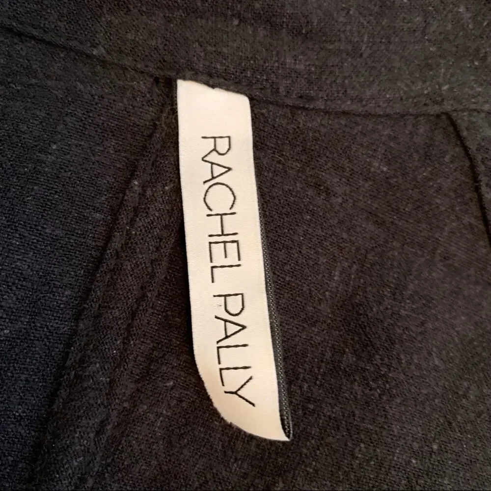 Rachel Pally black linen blend duster jacket size Small